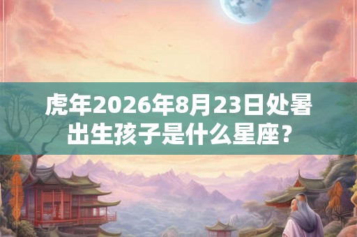 虎年2026年8月23日处暑出生孩子是什么星座？