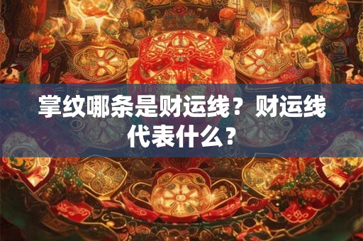 掌纹哪条是财运线？财运线代表什么？
