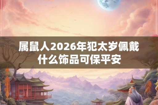 属鼠人2026年犯太岁佩戴什么饰品可保平安 属鼠人2026年犯太岁佩戴什么饰品可保平安