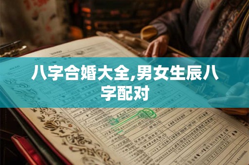八字合婚大全,男女生辰八字配对