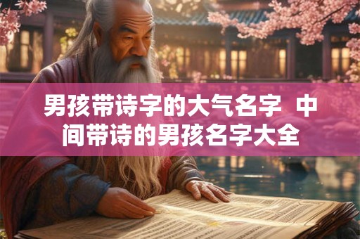 男孩带诗字的大气名字  中间带诗的男孩名字大全