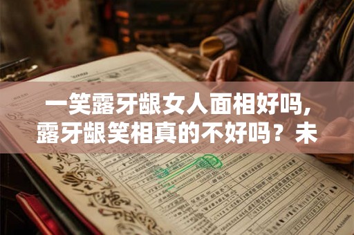 一笑露牙龈女人面相好吗,露牙龈笑相真的不好吗？未必！