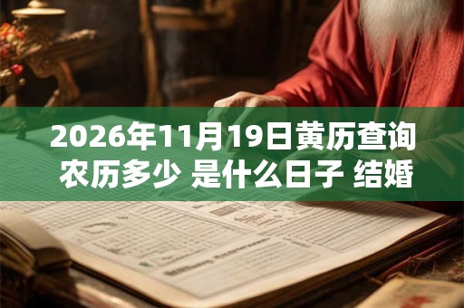 2026年11月19日黄历查询 农历多少 是什么日子 结婚吉时
