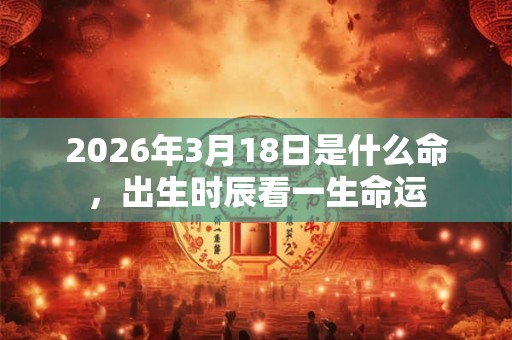 2026年3月18日是什么命，出生时辰看一生命运