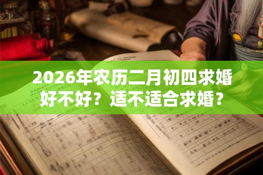 2026年农历二月初四求婚好不好?适不适合求婚? 2026年农历二月初四求婚好不好?适不适合求婚?