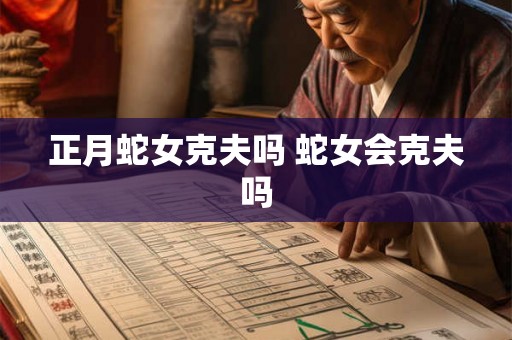 正月蛇女克夫吗 蛇女会克夫吗