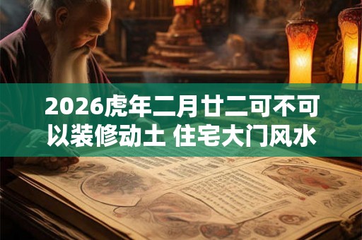 2026虎年二月廿二可不可以装修动土 住宅大门风水
