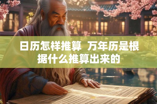 日历怎样推算 万年历是根据什么推算出来的 日历怎样推算 万年历是根据什么推算出来的