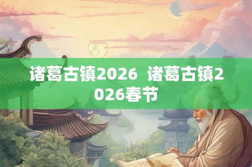 诸葛古镇2026  诸葛古镇2026春节