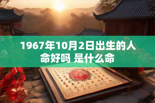 1967年10月2日出生的人命好吗 是什么命