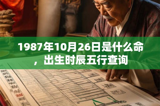 1987年10月26日是什么命，出生时辰五行查询