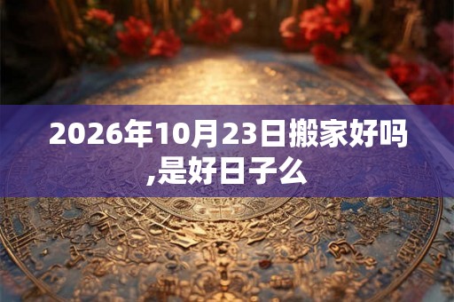 2026年10月23日搬家好吗,是好日子么