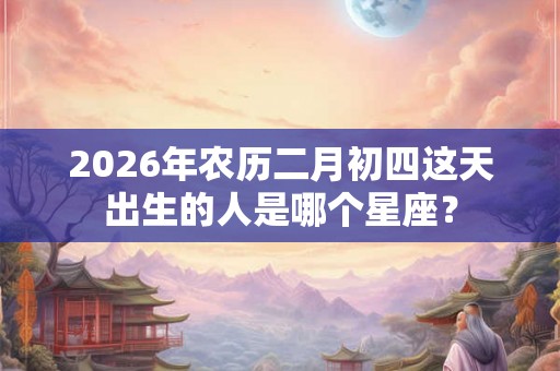 2026年农历二月初四这天出生的人是哪个星座？