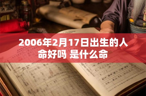 2006年2月17日出生的人命好吗 是什么命 2006年2月17日出生的人命好吗 是什么命