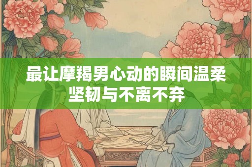 最让摩羯男心动的瞬间温柔坚韧与不离不弃