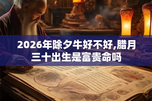 2026年除夕牛好不好,腊月三十出生是富贵命吗