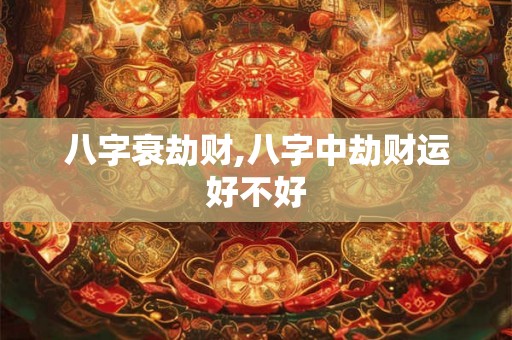 八字衰劫财,八字中劫财运好不好