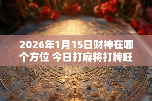 2026年1月15日财神在哪个方位 今日打麻将打牌旺运方位