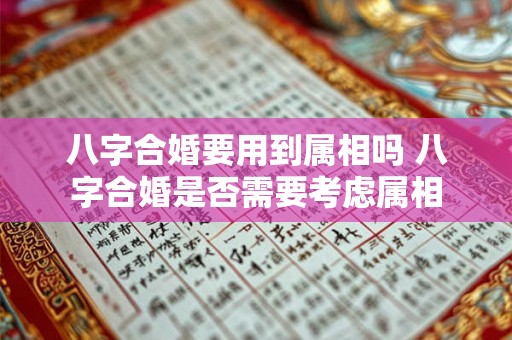 八字合婚要用到属相吗 八字合婚是否需要考虑属相 八字合婚要用到属相吗 八字合婚是否需要考虑属相