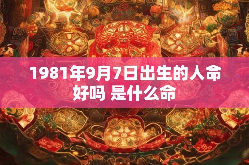 1981年9月7日出生的人命好吗 是什么命 1981年9月7日出生的人命好吗 是什么命