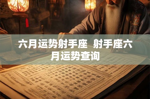 六月运势射手座  射手座六月运势查询