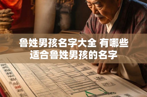 鲁姓男孩名字大全 有哪些适合鲁姓男孩的名字