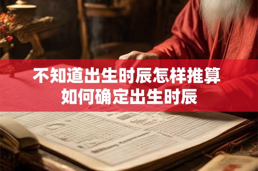 不知道出生时辰怎样推算 如何确定出生时辰
