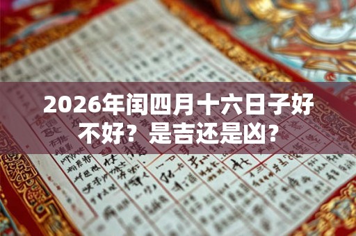 2026年闰四月十六日子好不好？是吉还是凶？