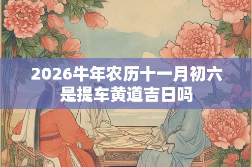 2026牛年农历十一月初六是提车黄道吉日吗