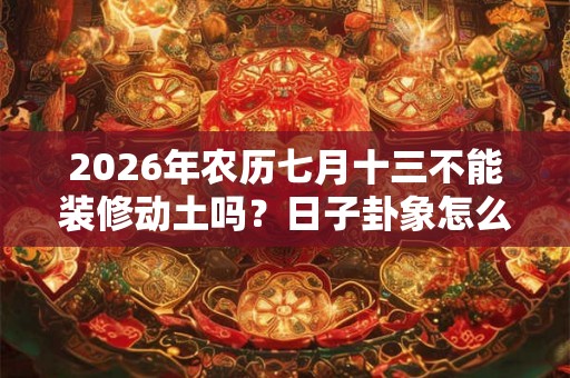 2026年农历七月十三不能装修动土吗？日子卦象怎么样？