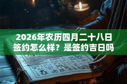 2026年农历四月二十八日签约怎么样？是签约吉日吗？