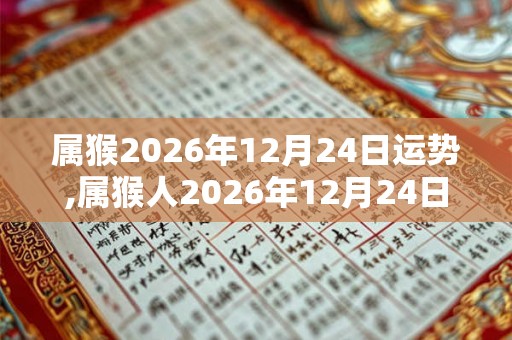 属猴2026年12月24日运势,属猴人2026年12月24日财运,生肖猴2026年12月24日运势