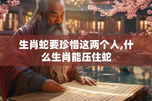 生肖蛇要珍惜这两个人,什么生肖能压住蛇
