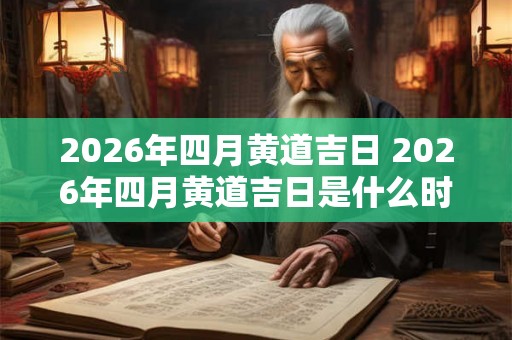 2026年四月黄道吉日 2026年四月黄道吉日是什么时候