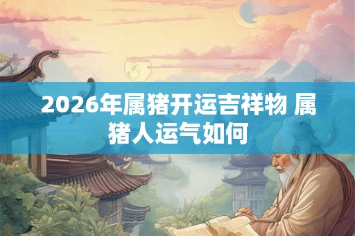 2026年属猪开运吉祥物 属猪人运气如何 2026年属猪开运吉祥物 属猪人运气如何