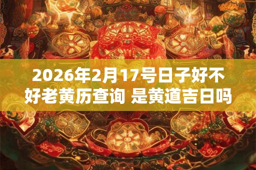 2026年2月17号日子好不好老黄历查询 是黄道吉日吗