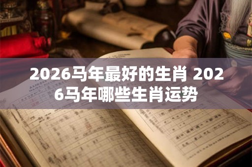 2026马年最好的生肖 2026马年哪些生肖运势