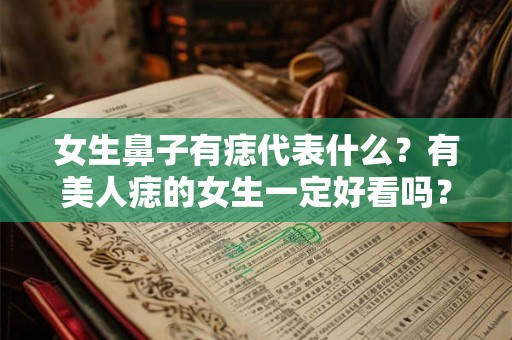 女生鼻子有痣代表什么？有美人痣的女生一定好看吗？