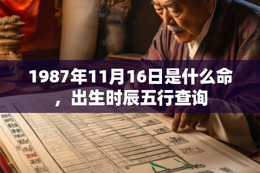 1987年11月16日是什么命，出生时辰五行查询