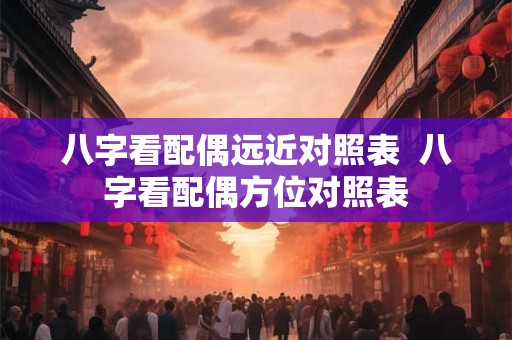 八字看配偶远近对照表  八字看配偶方位对照表