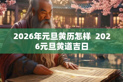 2026年元旦黄历怎样  2026元旦黄道吉日
