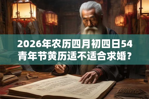 2026年农历四月初四日54青年节黄历适不适合求婚? 2026年农历四月初四日54青年节黄历适不适合求婚?