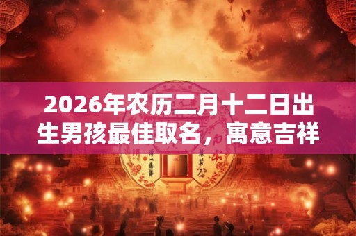 2026年农历二月十二日出生男孩最佳取名，寓意吉祥的名字