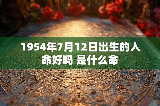 1954年7月12日出生的人命好吗 是什么命