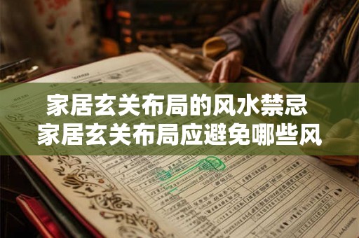 家居玄关布局的风水禁忌 家居玄关布局应避免哪些风水禁忌