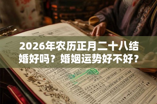 2026年农历正月二十八结婚好吗？婚姻运势好不好？