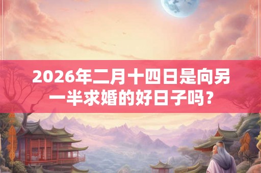 2026年二月十四日是向另一半求婚的好日子吗？
