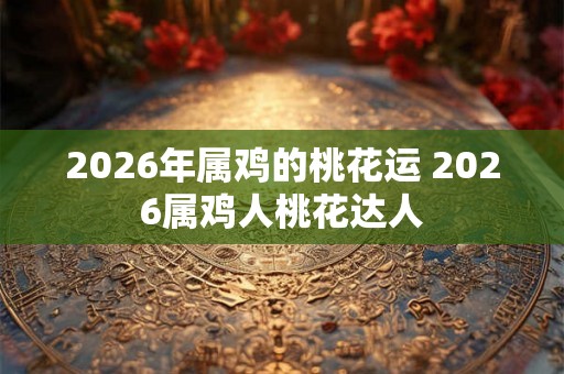 2026年属鸡的桃花运 2026属鸡人桃花达人
