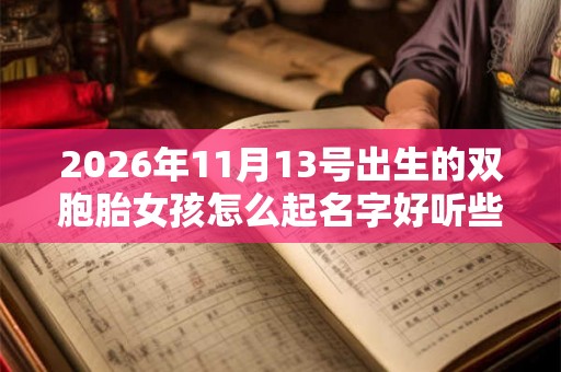 2026年11月13号出生的双胞胎女孩怎么起名字好听些，五行属什么？