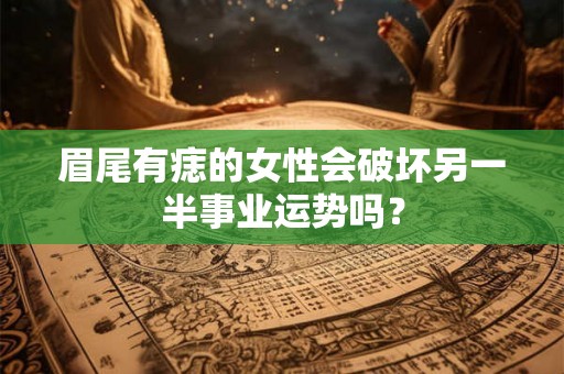 眉尾有痣的女性会破坏另一半事业运势吗？